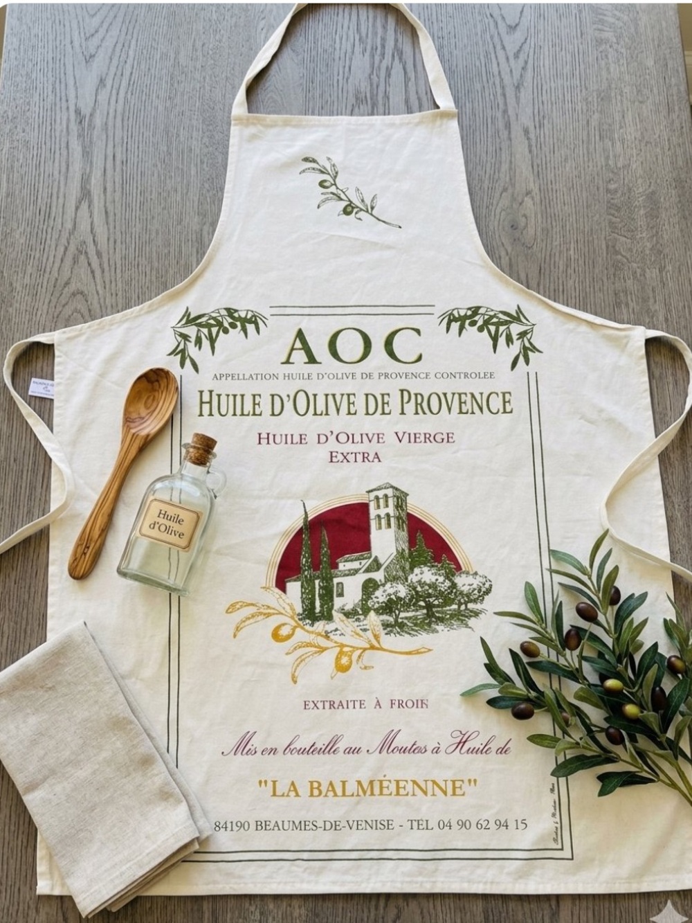 Torchons & Bouchons Huile d’Olive de Provence Cotton Apron Made in France